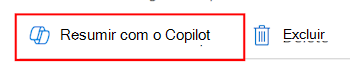 Captura de ecrã que mostra como selecionar a funcionalidade Resumir com o Copilot numa política no Microsoft Intune ou Intune centro de administração.