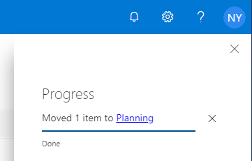 “Show progress” progress bar