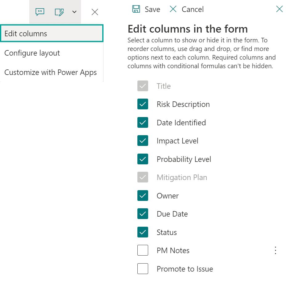 Formatting a form's fields