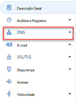 Selecione DNS.