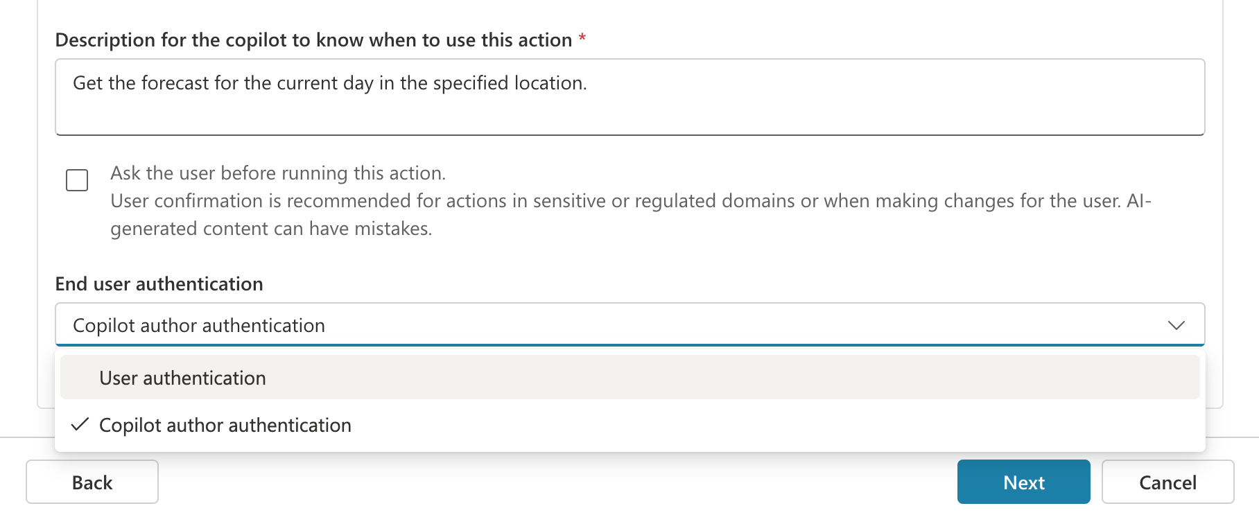 Captura de tela que define configurações de conector.