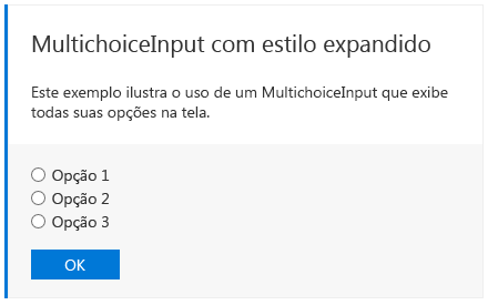 Um exemplo de entrada expandida