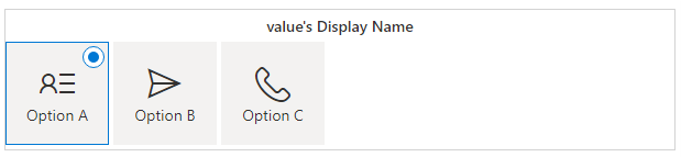 Test harness choices with Icons.