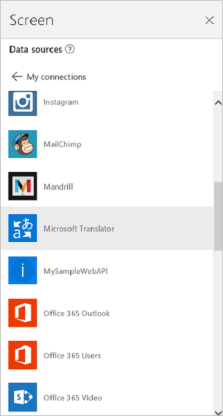 Ligar ao Microsoft Translator.