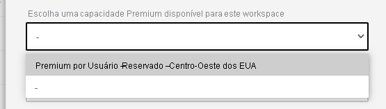 Captura de ecrã de Escolha Premium ou Premium por utilizador.