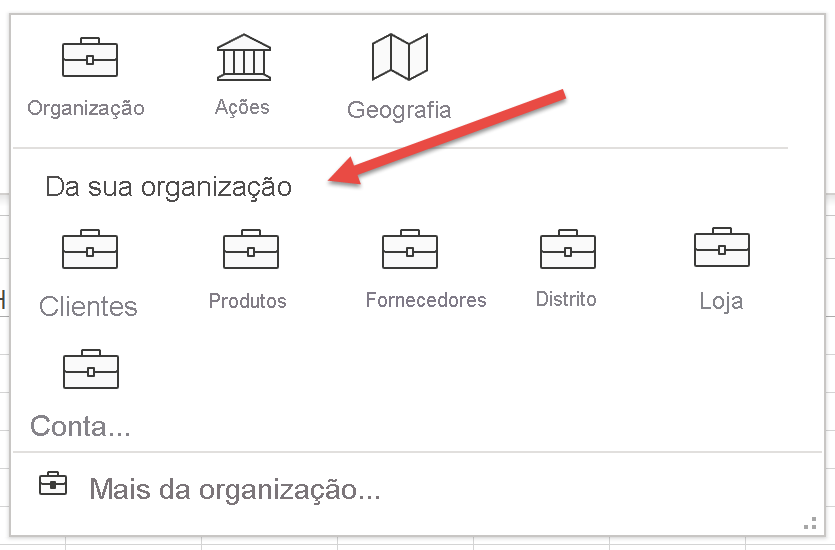 Screenshot of Excel Data Types Gallery.