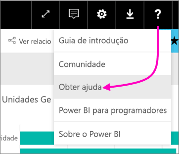 Screenshot shows the question mark icon with Get help highlighted.