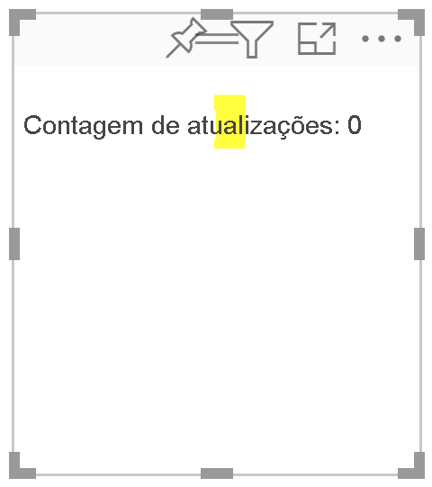 Captura de tela do novo visual adicionado ao relatório.