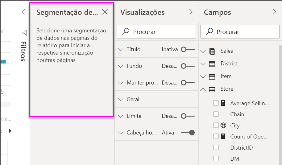 Captura de ecrã do painel Sincronizar segmentações de dados.