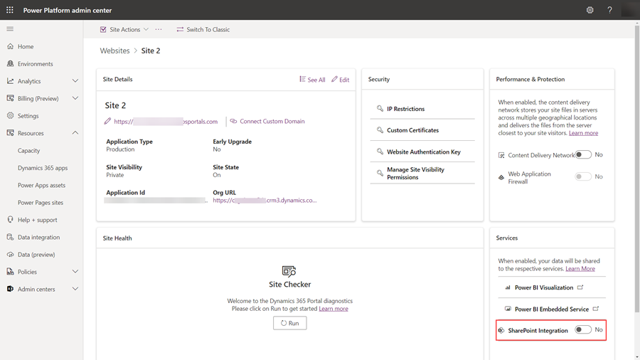 Ativar o SharePoint.