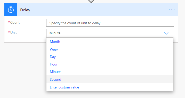 Configurar ação de atraso