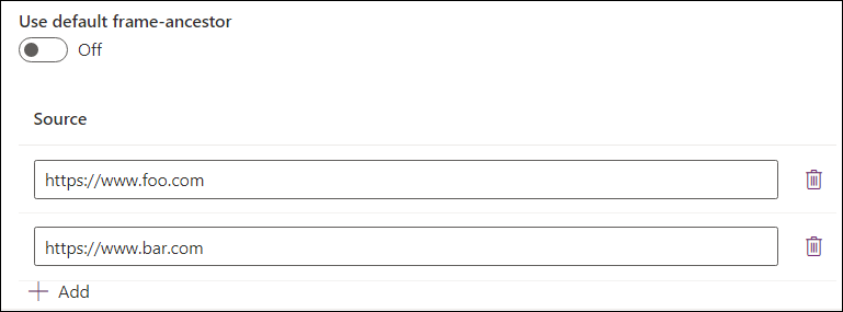 Definir diretivas da CSP personalizadas