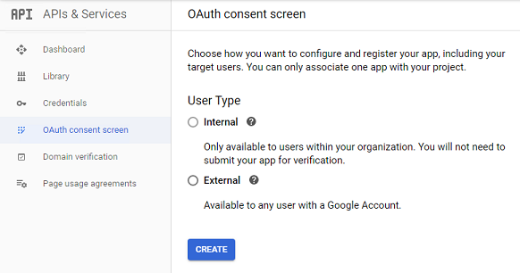 Captura de ecrã do ecrã de OAuth consentimento.