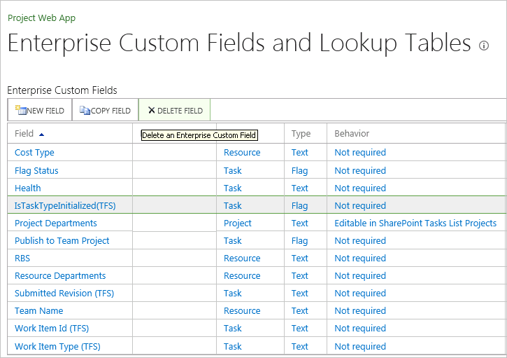 Enterprise custom field, IsTaskTypeInitialized.