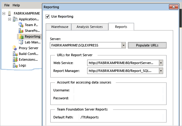 Provide the server, instance, and account info