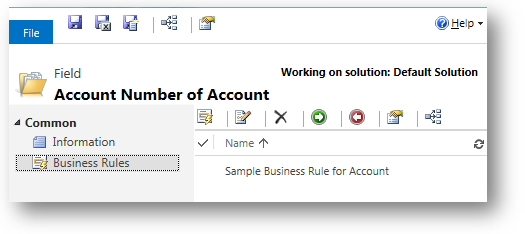 Regras de Negócio num campo no Dynamics CRM