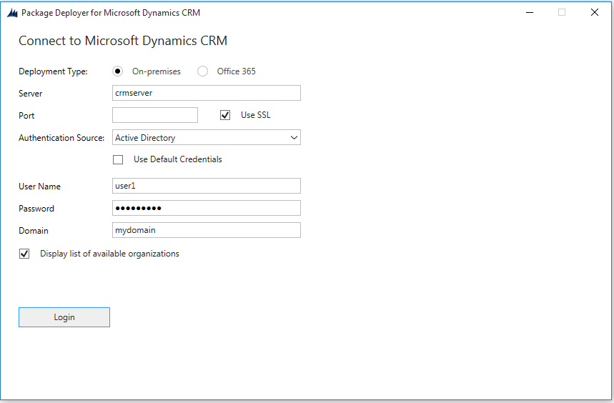 Detalhes de autenticação do Dynamics 365 - início de sessão