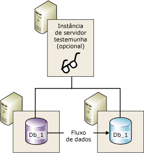 Uma sessão de espelhamento que inclui uma testemunha