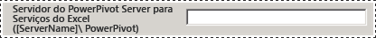 Servidor do PowerPivot na nova ferramenta de configuração