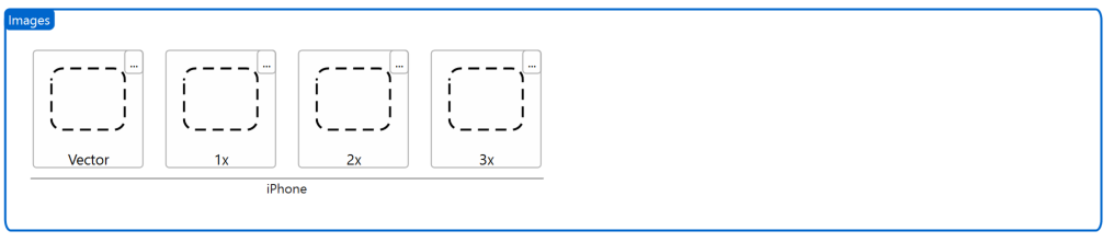 Imagens vetoriais no editor de catálogos de ativos