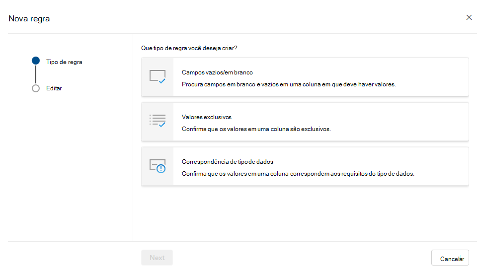 Screenshot of a new data quality rule page for a critical data element.