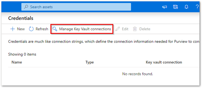 Gerenciar conexões de Key Vault do Azure