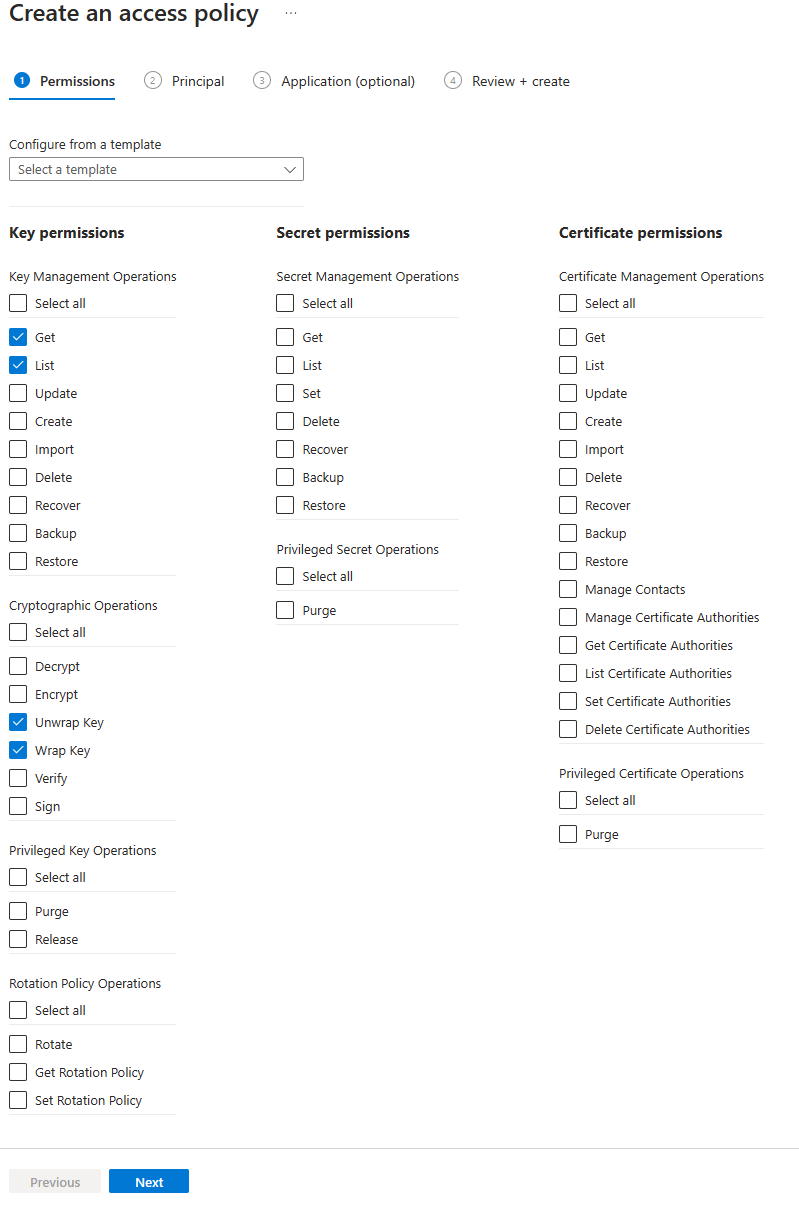 Captura de tela do link Adicionar Política de Acesso no painel Políticas de acesso.