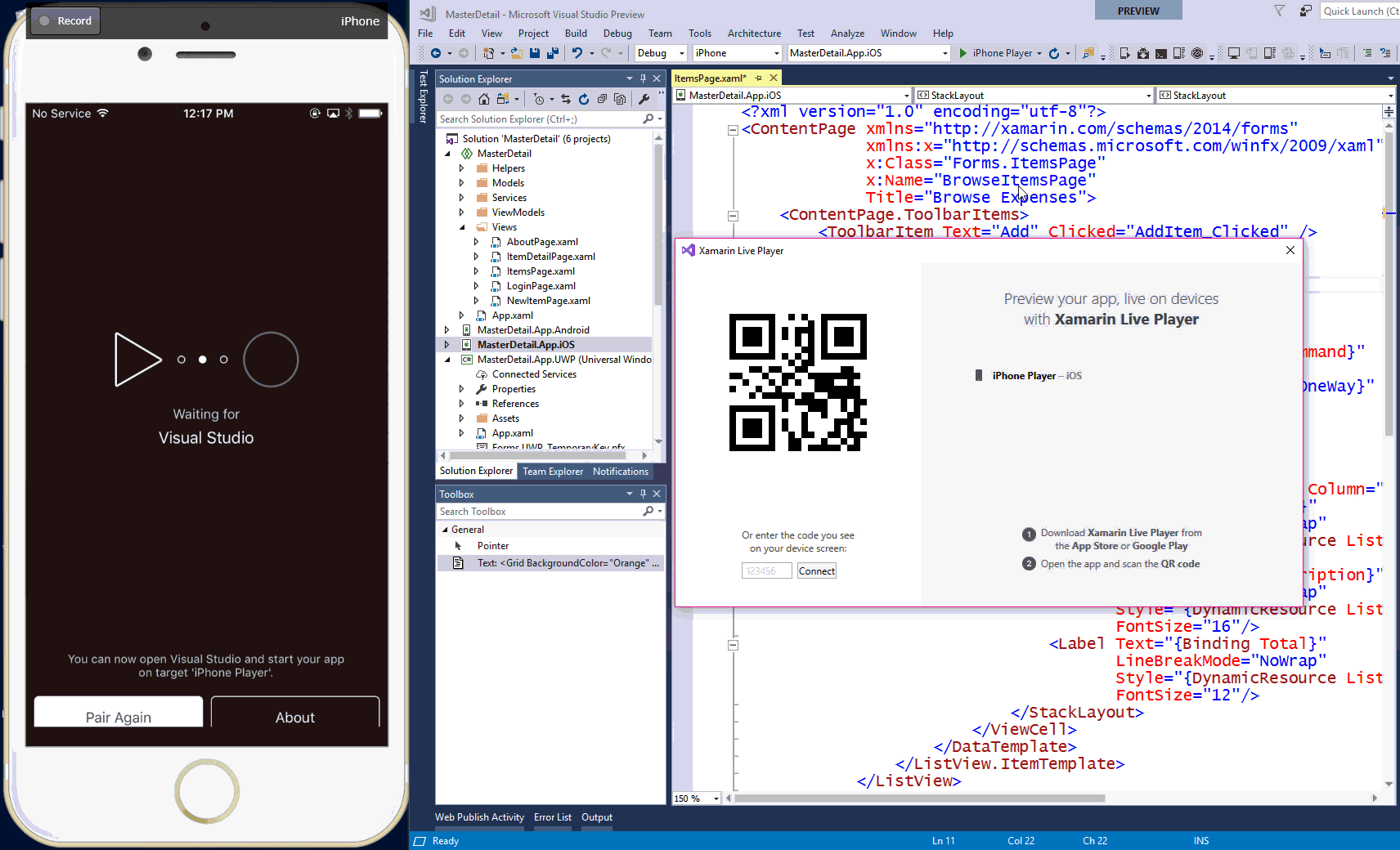 Xamarin Live Player