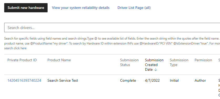 Captura de tela da lista de hardware enviada.