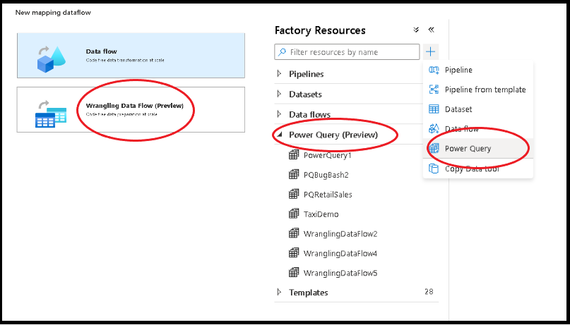 Снимок экрана, демонстрирующий Power Query на панели 