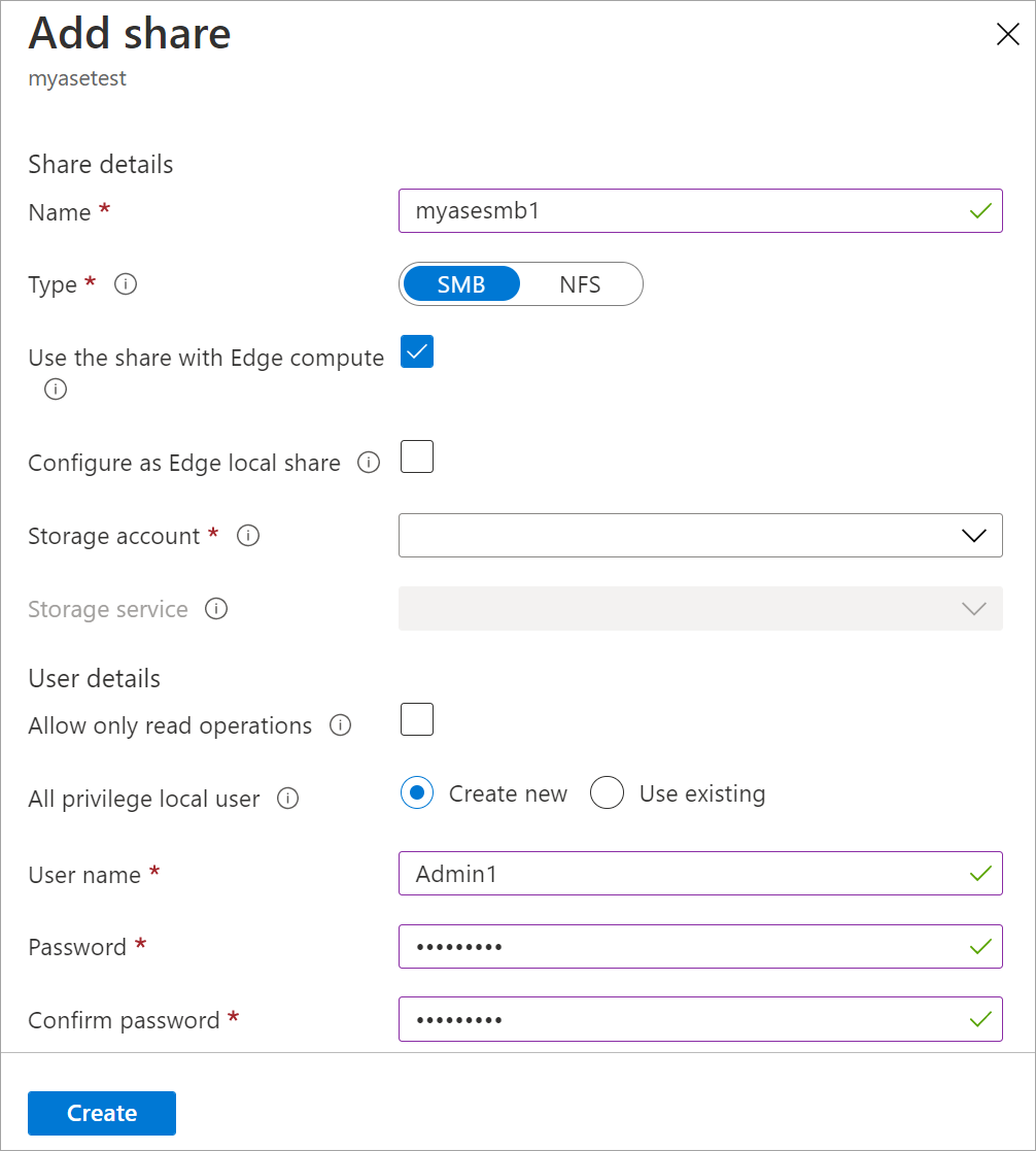 Добавление общей папки SMB