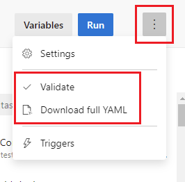 Проверка и скачивание полного YAML.