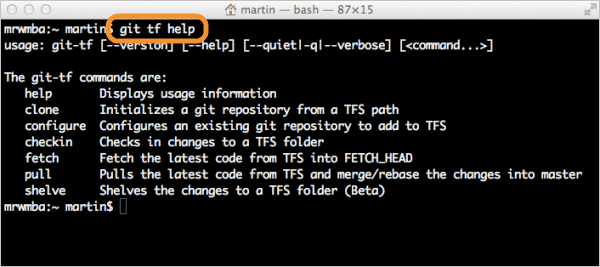 Справка по git tf