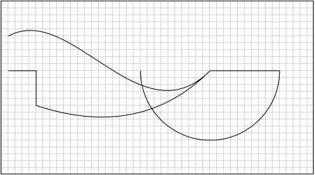 PathGeometry с дугой, которая включает два объекта PathFigure.