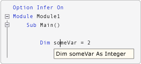 IntelliSense view of the declaration.