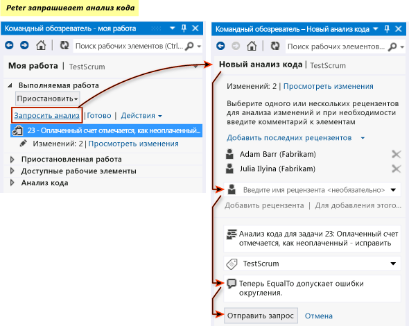 Запрос анализа кода