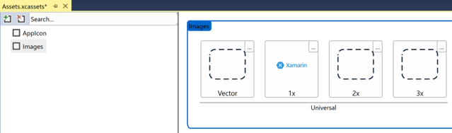 Снимок экрана: набор изображений, содержащий изображение, в Visual Studio