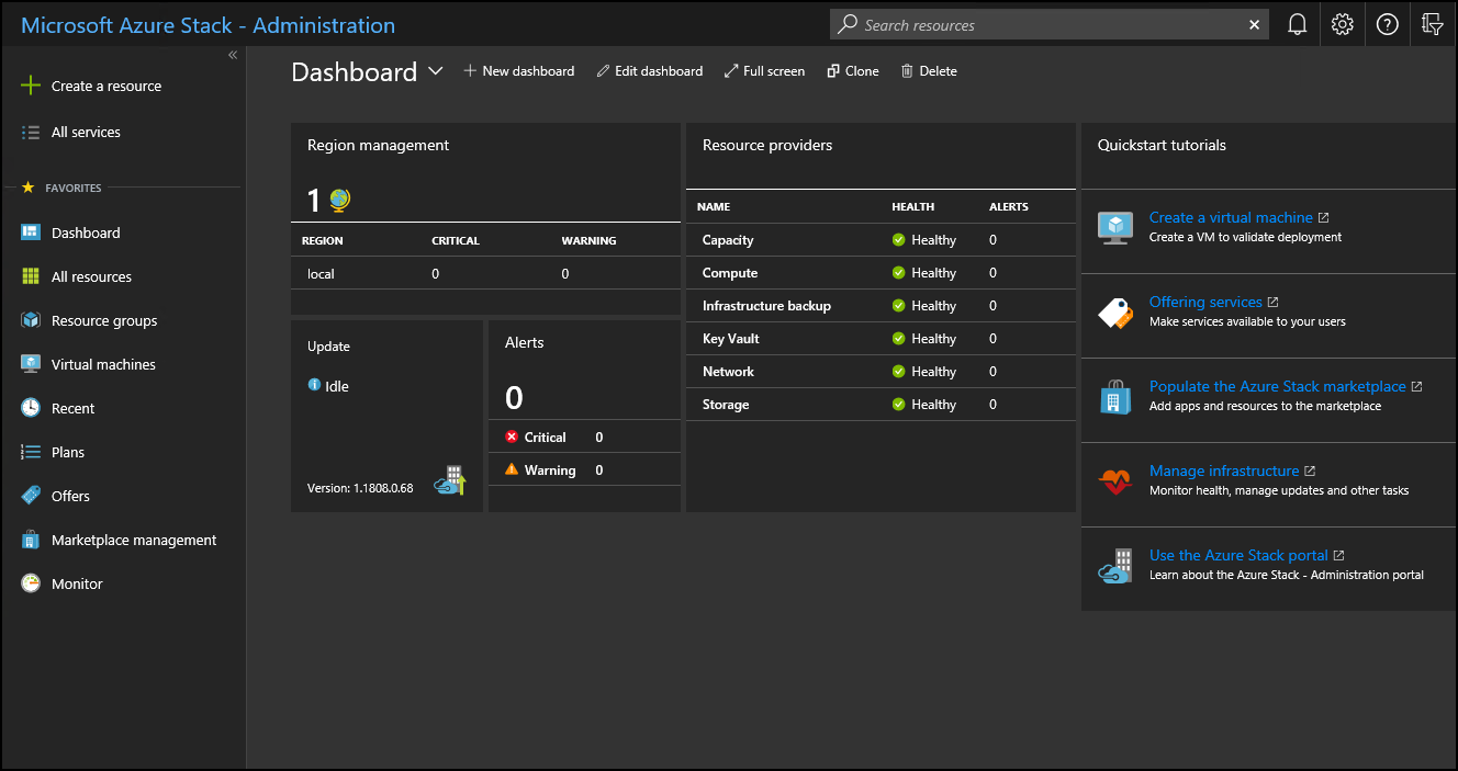 Administratörsportal för Azure Stack Hub