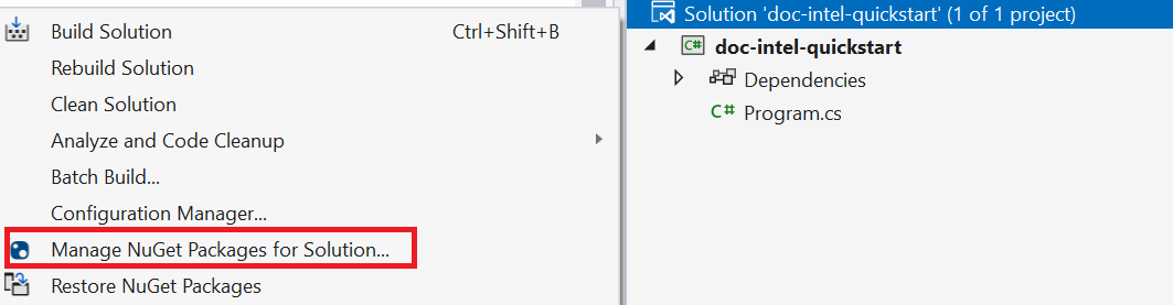 Skärmbild av fönstret Välj NuGet-förhandsversionspaket i Visual Studio.