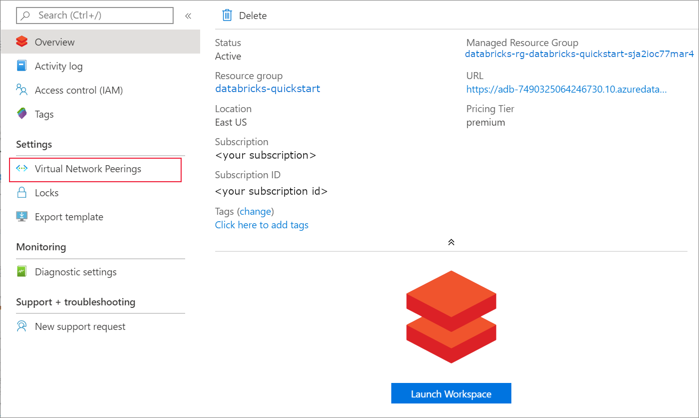 Översikt över Azure Databricks i Azure Portal