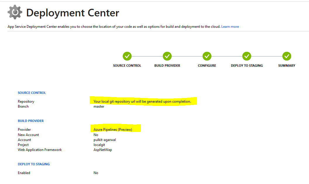 Distribuera dina lokala Git-webbappar till Azure.