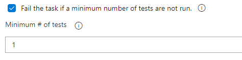 Ange ATT VSTest-aktiviteter ska misslyckas om ett minsta antal tester inte körs.