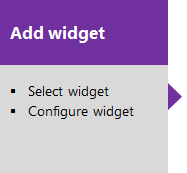 Diagram är en länk till artikeln Lägg till widget.