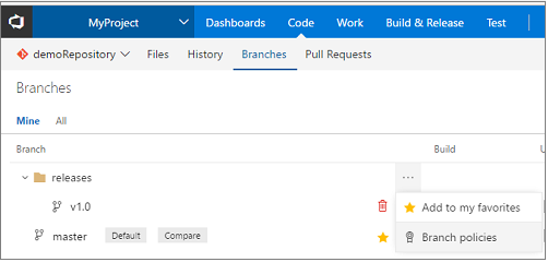 Configure branch policies