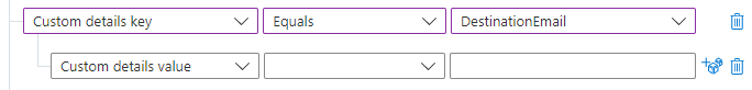 Skärmbild av det anpassade detaljvärdefältet som visas.