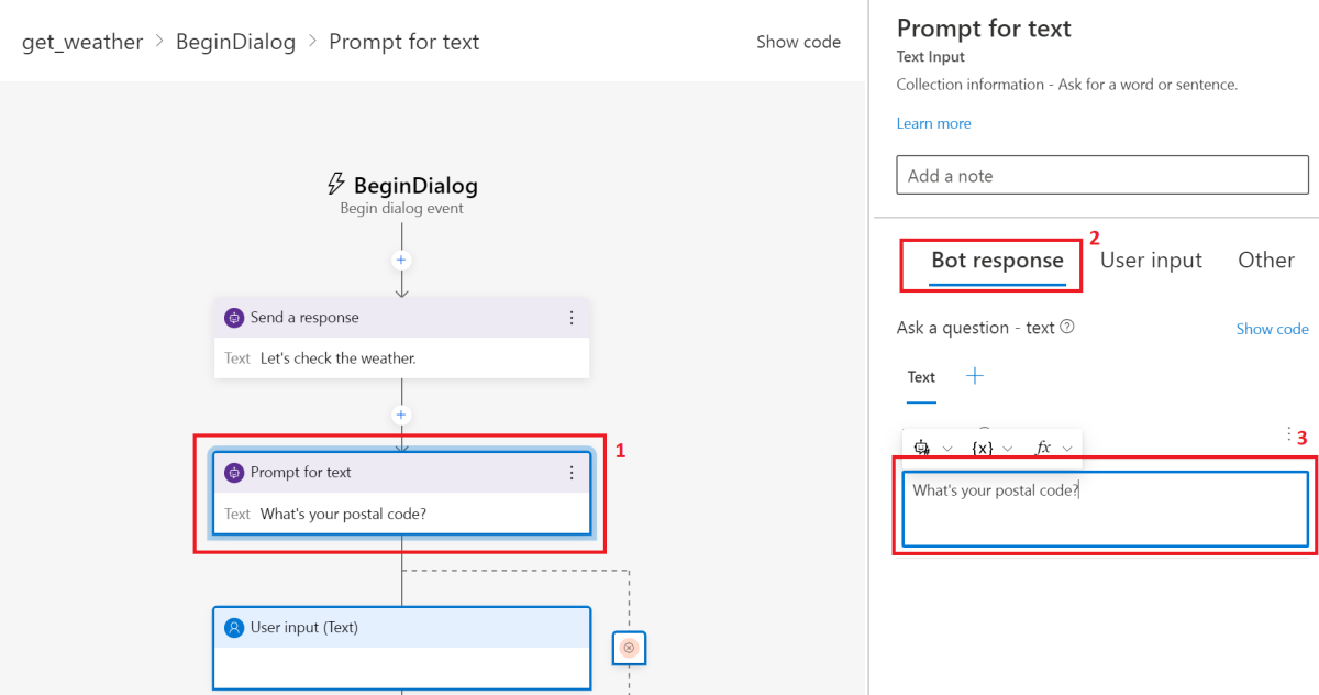 Add a prompt asking the user for input.