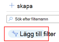 Skärmbild som visar hur du lägger till ett filter för att filtrera den befintliga filterlistan i Microsoft Intune.