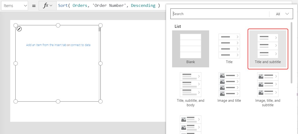 Välj en layout.