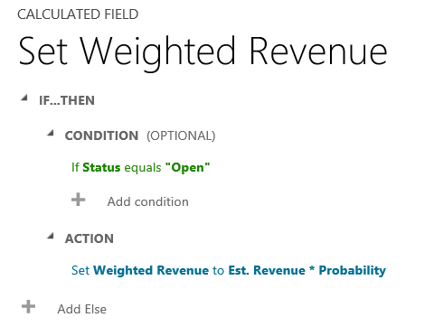 Viktad intäkt till ber. intäkter i Dynamics 365.