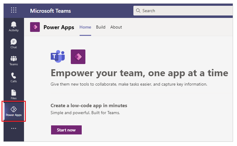 Power Apps app.